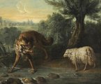 Jean-Baptiste Oudry: A farkas és a bárány (kép forrása: Wikimedia Commons)