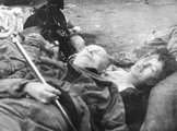 Mussolini és Petacci holtteste Milánó utcáin (kép forrása: warfarehistorynetwork.com)