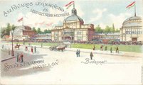 A fellobogózott Fővárosi Pavillon 1890 körül készült képes levelezőlapon (magángyűjtemény)