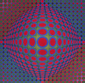 Victor Vasarely: Vega 200 (1968.) (kép forrása: db-artmag.com)