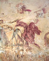 Hádész elrabolja Perszephonét a verginai királysír falfestményén, amely Kr. e. 340 kötül készült (kép forrása: Reddit)