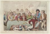 A delegáltak tanácsa, avagy koldusok lóháton - korabeli karikatúra (kép forrása: National Portrait Gallery)