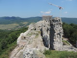 A vár dél felől, a bal alsó részen a 2015. évi feltárási terület (fotó: Hegyi Dóra)