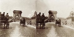 1894, Széchenyi Lánchíd a pesti hídfőtől nézve