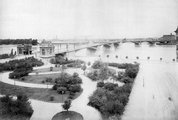 1903, Margit híd a budai hídfőtől nézve