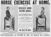 „Lovas edzés otthon” – a férfi és női változatok hirdetése (kép forrása: Vintage Everyday)