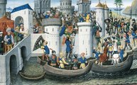 Konstantinápoly 1204-es elfoglalása (kép forrása: Wikimedia Commons)