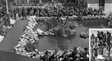 A másik bronz másolatot 1943-ban a katonai gépkocsizó csapatok Ezredes utcai központi telepének díszudvarán állították fel. Angelo Rotta pápai nuncius áldotta meg   tábori szentmise keretében, majd a közönség autós díszmenettel tisztelgett a szobornál (Fortepan / Lissák Tivadar, 1943, a jobb alsó sarokban a szántódi szobor 1940 körül, szantod.hu)