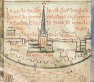 London egy13. századi ábrázoláson (kép forrása: medievalists.net / British Library)