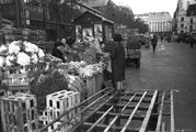 1964, Les Halles, Párizs nagybani piaca. Rue Rambuteau a Rue Coquillière felé nézve