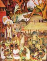 A dél-mexikói zapoték nép tagjai kukoricát hantolnak Diego Rivera (a festőművész Frida Kahlo férje) freskóján (kép forrása: histclo.com)