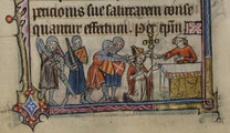 Canterbury-i Szent Tamás mártírhalála egy középkori illusztráción (kép forrása: Wikimedia Commons)