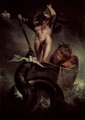 Johann Heinrich Füssli: Thor harca a Midgard-kígyóval (1788) (kép forrása: Wikimedia Commons)
