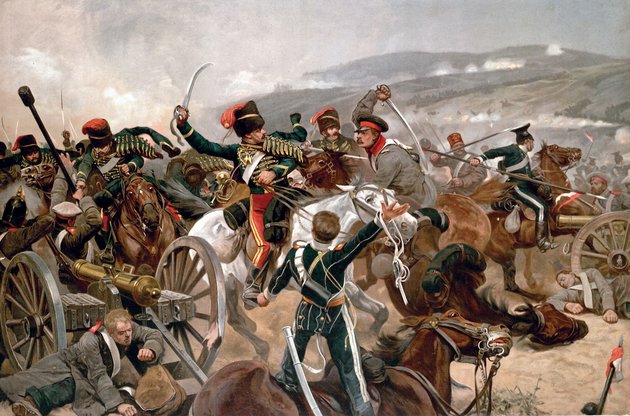 A brit lovasság az orosz erőkkel csap össze a balaklavai csatában