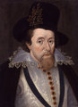 I. Jakab angol (VI. Jakab skót) király idősebb John De Critz festményén (kép forrása: Wikimedia Commons)