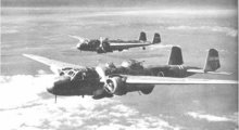 Mitsubishi G3M bombázók a levegőben (kép forrása: Wikimedia Commons)