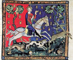 János ábrázolása a De Rege Johanne című 14. századi műből (kép forrása: Wikimedia Commons)