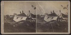 D.S. Camp stereoszkópos felvétele egy tornádó által végzett pusztításról a Connecticut állambeli Wallingfordban 1878. augusztus 9. (kép forrása: Vintage Everyday /  New York Public Library)