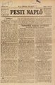 A Pesti Napló címoldala 1920. június 4-én