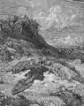 Gustave Doré (1832-1883) metszete: Frigyes császár halála