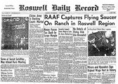 A Roswell Daily Record 1947. július 9-i címlapja