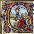 Canterburyi Szent Tamás mártírhalála egy 15. századi iniciáléban (kép forrása: Wikimedia Commons)
