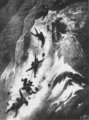A kötél elszakadásának pillanata Gustave Doré metszetén