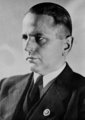 Otto Ohlendorf SS-altábornagy, az Einsatzgruppe D irányítója, akit 90 ezer civil – főként zsidó – haláláért ítéltek halálra Nürnbergben