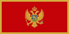 Montenegró zászlaja napjainkban (kép forrása: Wikimedia Commons)