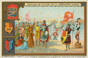 András király 1217-ben Velencében, mielőtt hajóra szállt a Szentföld felé