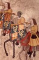 Fekete kürtfúvó – minden bizonnyal John Blanke – VIII. Henrik egyik lovagi tornáján, 1511. (kép forrása: Wikimedia Commons)