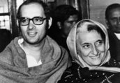 Indira Gandhi és kisebbik fia, Szandzsaj