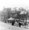Hegymenet, háttérben a Kőbányai Sörgyár épületei, 1955 (Fortepan/Keveházi János)