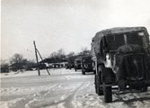 Teherautók a hóban (Fortepan / Marics Zoltán)