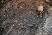 III. Richárd csontváza annak felfedezésekor (kép forrása: Wikimedia Commons)