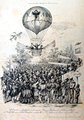 Az 1846-os újságrajz hűen tükrözi az első repüléseket körülvevő lelkesedést, a résztvevők és nézők szinte euforikus hangulatát