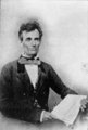 Lincoln 1854-ben, egy Chicagóban készített fényképen