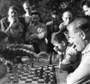Ferenc téri sakkozók, 1966. (Fortepan/Ferencvárosi Helytörténeti Gyűjtemény)