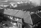 Tűzoltó utca 59. A házak helyén ma a Semmelweis Egyetem Elméleti Orvostudományi Központja áll, 1969. (Fortepan/Ferencvárosi Helytörténeti Gyűjtemény)
