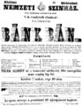A Bánk bán 1861-es operabemutatójának plakátja