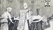 Miközben Madame de Montespan meztelenül fekszik az oltáron, Étienne Guibourg abbé feláldoz egy gyermeket