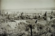 Budafoki látkép, balra a Törley-kastély és Sacelláry-kastély, 1932. (Fortepan/Schermann Ákos)