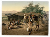 Beduinok sátraikban a Szentföldön, valamikor 1890 és 1900 között