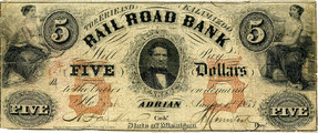 Az Erie & Kalamazoo vasúttársaság bankjegye