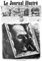 Richelieu bíboros mumifikált feje a Le Journal Illustré című hetilap illusztrációján, 1866.