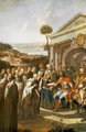 III. Béla király megalapítja a szentgotthárdi apátságot (id. Dorfmeister István festménye)