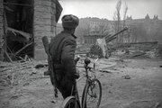 A háború sebei a Kálvária téren, 1945. (Fortepan/Vörös Hadsereg)