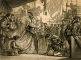 I. Erzsébet lovaggá üti Francis Drake-et