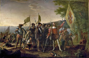 Kolumbusz partraszállása az Újvilágban 1492. október 12-én