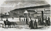 A Pesti indóház területén 1877 óta a mai Nyugati pályaudvar áll